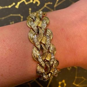 Kramer Gold-Toned and Rhinestone Bracelet